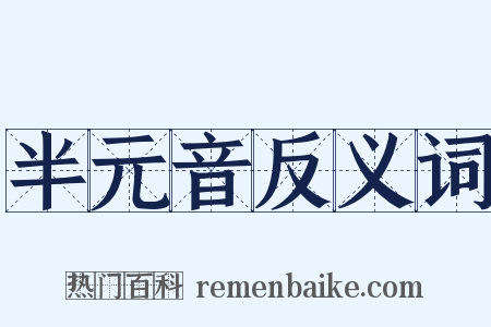 半元音反义词是什么意思的图片